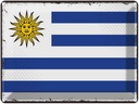 Blechschild 30x40 cm Uruguays Retro Uruguay Flagge Fahne Wappen