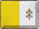 Blechschild 30x40 cm Vatikanstadt Retro Vatican City Flagge Fahne Wappen