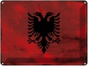 Blechschild 30x40 cm Albanien Albania Flagge Fahne Wappen