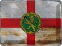 Blechschild 30x40 cm Alderney Flagge Fahne Wappen