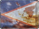 Blechschild 30x40 cm American Samoa Flagge Fahne Wappen