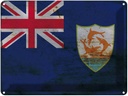 Blechschild 30x40 cm Anguilla Flagge Fahne Wappen