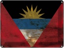 Blechschild 30x40 cm Antigua und Barbuda Flagge Fahne Wappen