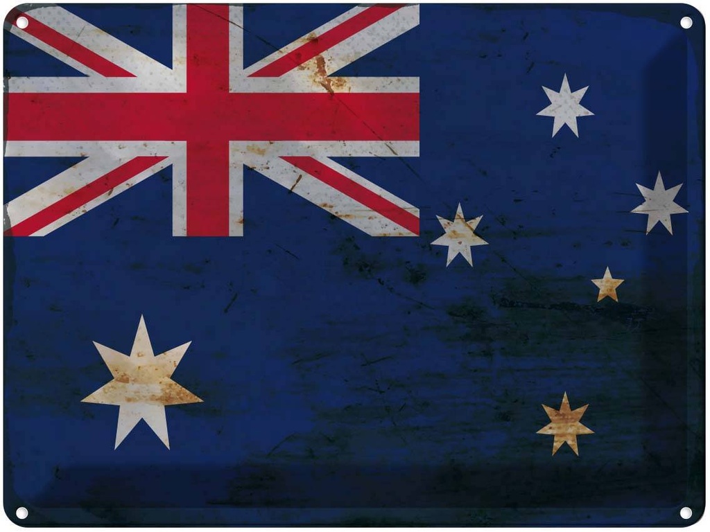 Blechschild 30x40 cm Australien Australia Flagge Fahne Wappen