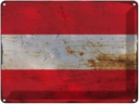 Blechschild 30x40 cm Österreich Austria Flagge Fahne Wappen