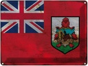 Blechschild 30x40 cm Bermuda Flagge Fahne Wappen
