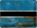 Blechschild 30x40 cm Botswana Flagge Fahne Wappen