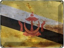 Blechschild 30x40 cm Brunei Flagge Fahne Wappen