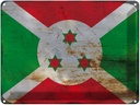 Blechschild 30x40 cm Burundi Flagge Fahne Wappen