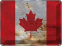 Blechschild 30x40 cm Kanada Canada Flagge Fahne Wappen