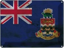 Blechschild 30x40 cm Cayman Islands Flagge Fahne Wappen