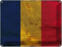 Blechschild 30x40 cm des Tschad Chad Flagge Fahne Wappen
