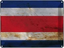 Blechschild 30x40 cm Costa Rica Flagge Fahne Wappen