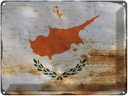 Blechschild 30x40 cm Zypern Cyprus Flagge Fahne Wappen