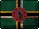 Blechschild 30x40 cm Dominica Flagge Fahne Wappen