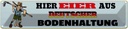 Blechschild 10x46 cm hier Eier deutsche Bodenhaltung Spruch Zitat