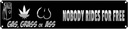 Blechschild 10x46 cm Gas Grass or Ass nobody rides Dekoration