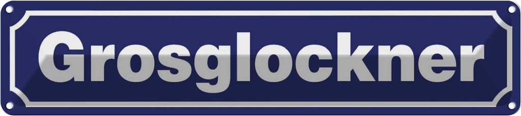 Blechschild 10x46 cm Grosglockner