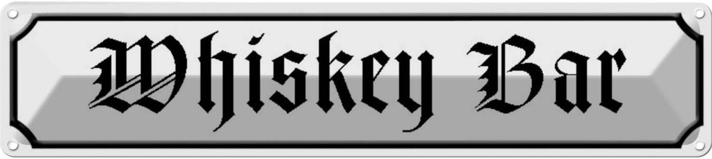 Blechschild 10x46 cm Alkohol Whiskey Bar Kneipe Pub Küche