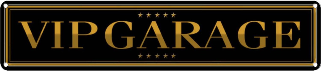 Blechschild 10x46 cm VIP Garage