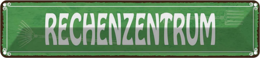 Blechschild 10x46 cm Rechenzentrum Gärtner Garten Spruch Zitat