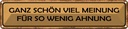 Blechschild 10x46 cm ganz schön viel Meinung für so Dekoration Spruch Zitat
