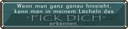 Blechschild 10x46 cm in meinem Lächeln Fick Dich Dekoration Spruch Zitat