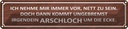 Blechschild 10x46 cm ich immer nett doch Arschloch Spruch Zitat