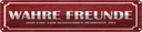 Blechschild 10x46 cm wahre Freunde Spruch Zitat
