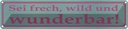 Blechschild 10x46 cm sei frech wild und wunderbar Spruch Zitat