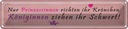 Blechschild 10x46 cm Prinzessinnen richten Krönchen Spruch Zitat