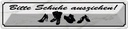 Blechschild 10x46 cm bitte Schuhe ausziehen Warnschild Hinweisschild Sicherheit Vorsicht