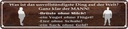Blechschild 10x46 cm MANN Brüste ohne Milch Eier Spruch Zitat