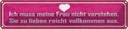 Blechschild 10x46 cm muss meine Frau nicht verstehen Spruch Zitat