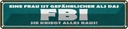 Blechschild 10x46 cm Frau ist gefährlicher als FBI Spruch Zitat