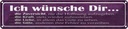 Blechschild 10x46 cm ich wünsche dir Kraft Liebe Güte Spruch Zitat