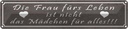 Blechschild 10x46 cm Frau ist nicht mädchen für alles Spruch Zitat