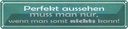 Blechschild 10x46 cm Perfekt aussehen nur wenn man Dekoration Spruch Zitat