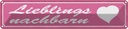 Blechschild 10x46 cm Lieblingsnachbarn Herz Dekoration Spruch Zitat