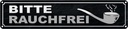 Blechschild 10x46 cm Bitte rauchfrei Warnschild Hinweisschild Sicherheit Vorsicht