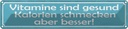 Blechschild 10x46 cm Vitamine gesund Kalorien besser Spruch Zitat
