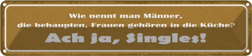 Blechschild 10x46 cm wie nennt man Männer die Dekoration Spruch Zitat