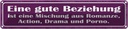 Blechschild 10x46 cm gute Beziehung ist Mischung aus Spruch Zitat