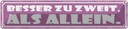 Blechschild 10x46 cm besser zu zweit als allein Dekoration Spruch Zitat