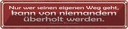 Blechschild 10x46 cm Nur wer seinen Weg geht Spruch Zitat