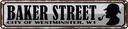 Blechschild 10x46 cm Baker streeet city Westminster