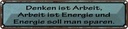 Blechschild 10x46 cm Denken ist Arbeit Energie Spruch Zitat