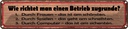 Blechschild 10x46 cm Betrieb richten Frauen Spielen Spruch Zitat
