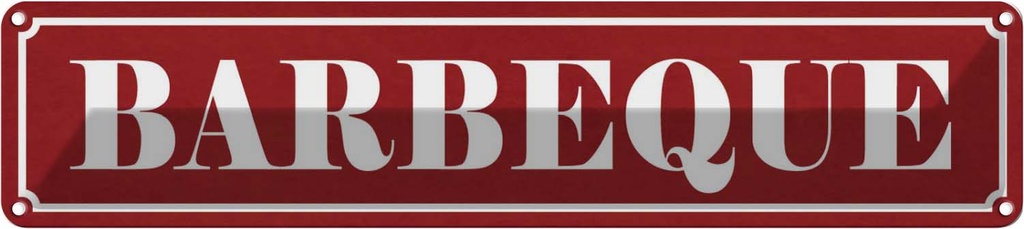 Blechschild 10x46 cm Barbeque