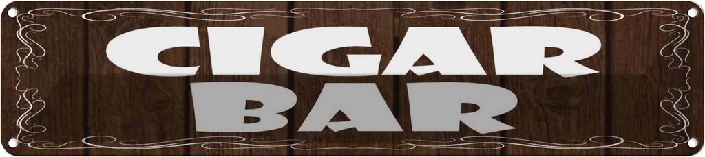 Blechschild 10x46 cm Cigar Bar Zigarrenbar
